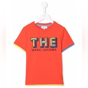 Marc Jacobs size 4, Orange logo print short sleeve tshirt
